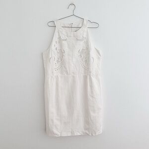 Ann Taylor Loft Linen Blend Halter Top Lace Dress NWT